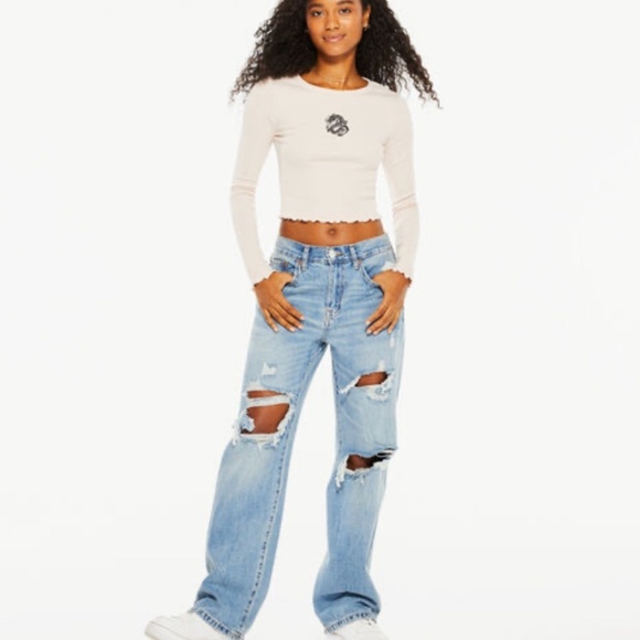 Long Sleeve Dragon Cropped Shrunken Tee - Picture 6 of 6